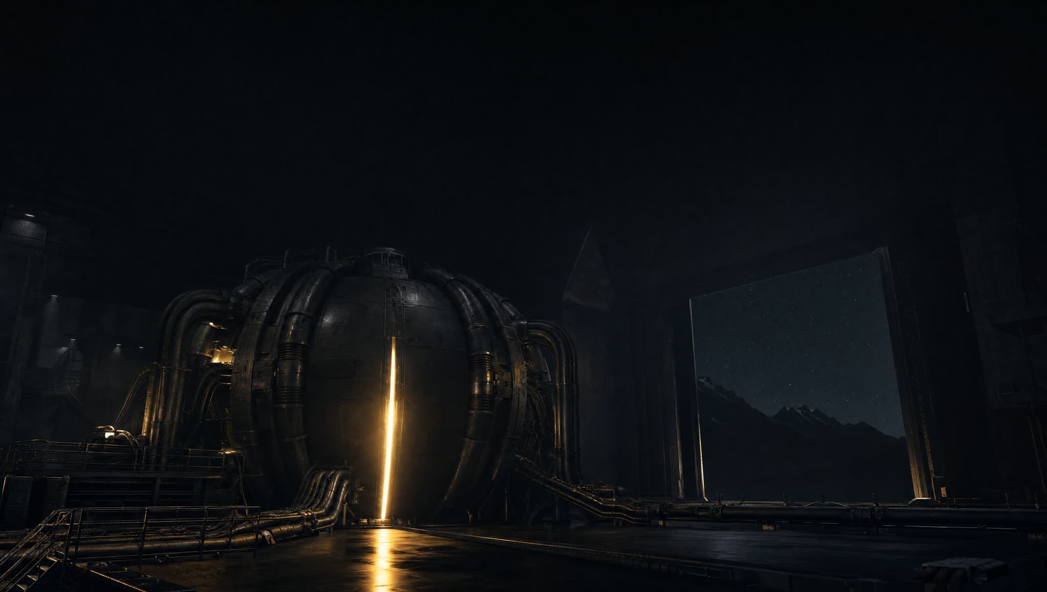 Helio-3 lunar — hero cinematográfico (³He desde regolito · Sondas robóticas · Procesamiento in-situ · Reactores D-³He)