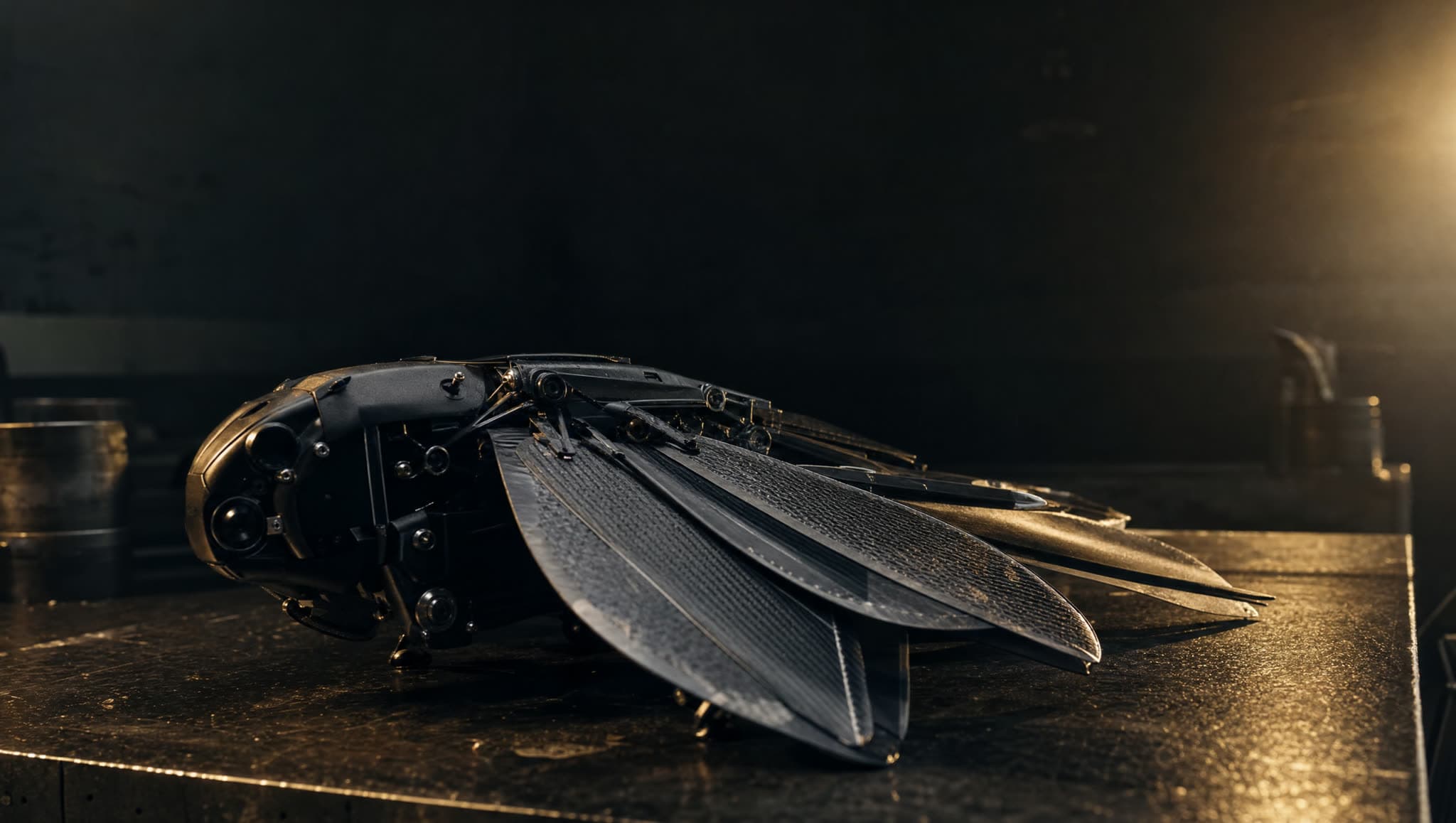Aeronáutica biomimética — hero cinematográfico (Morfología de artrópodos como librería de R&D para drones de próxima generación)